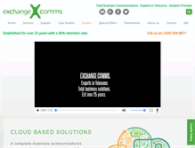 Tablet Screenshot of exchangecomms.co.uk